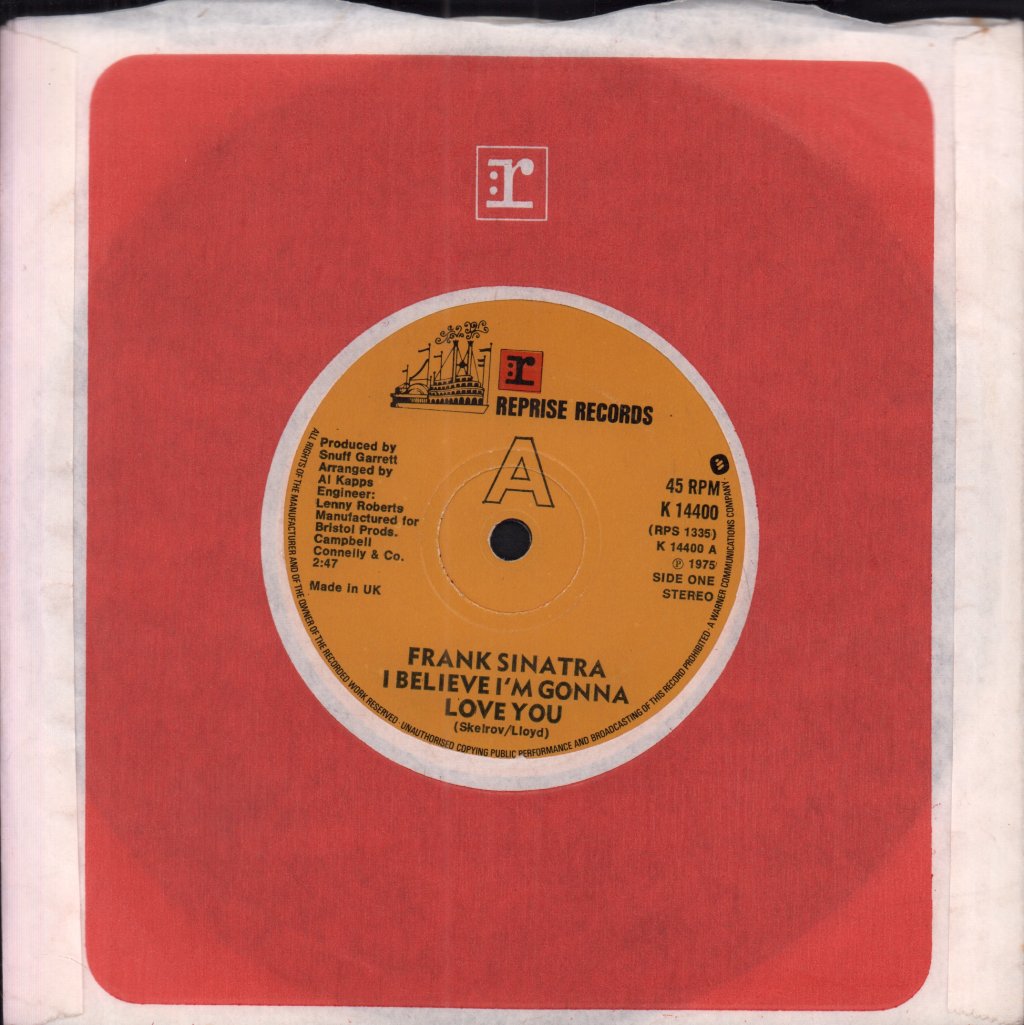 Frank Sinatra - I Believe I'm Gonna Love You - 7 Inch