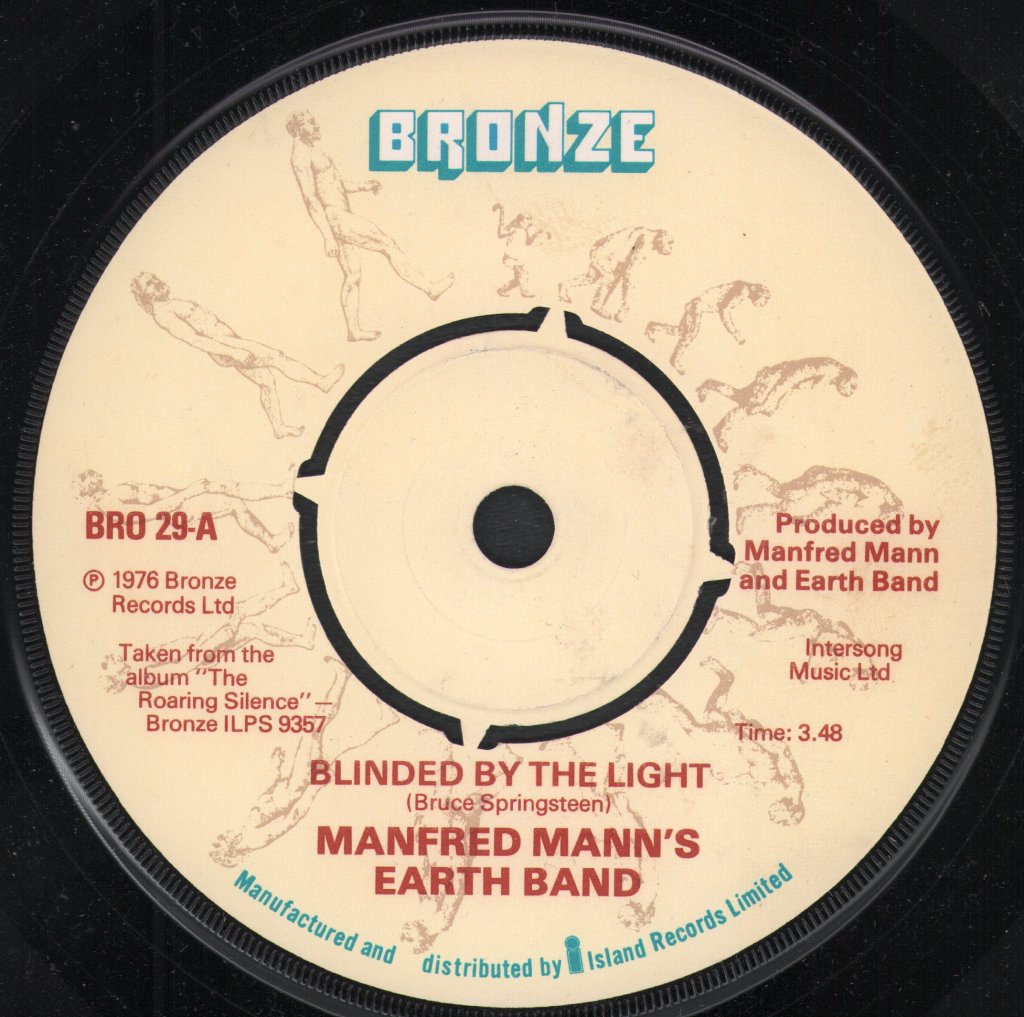 Manfred Mann's Earth Band - Blinded By The Light - 7 Inch