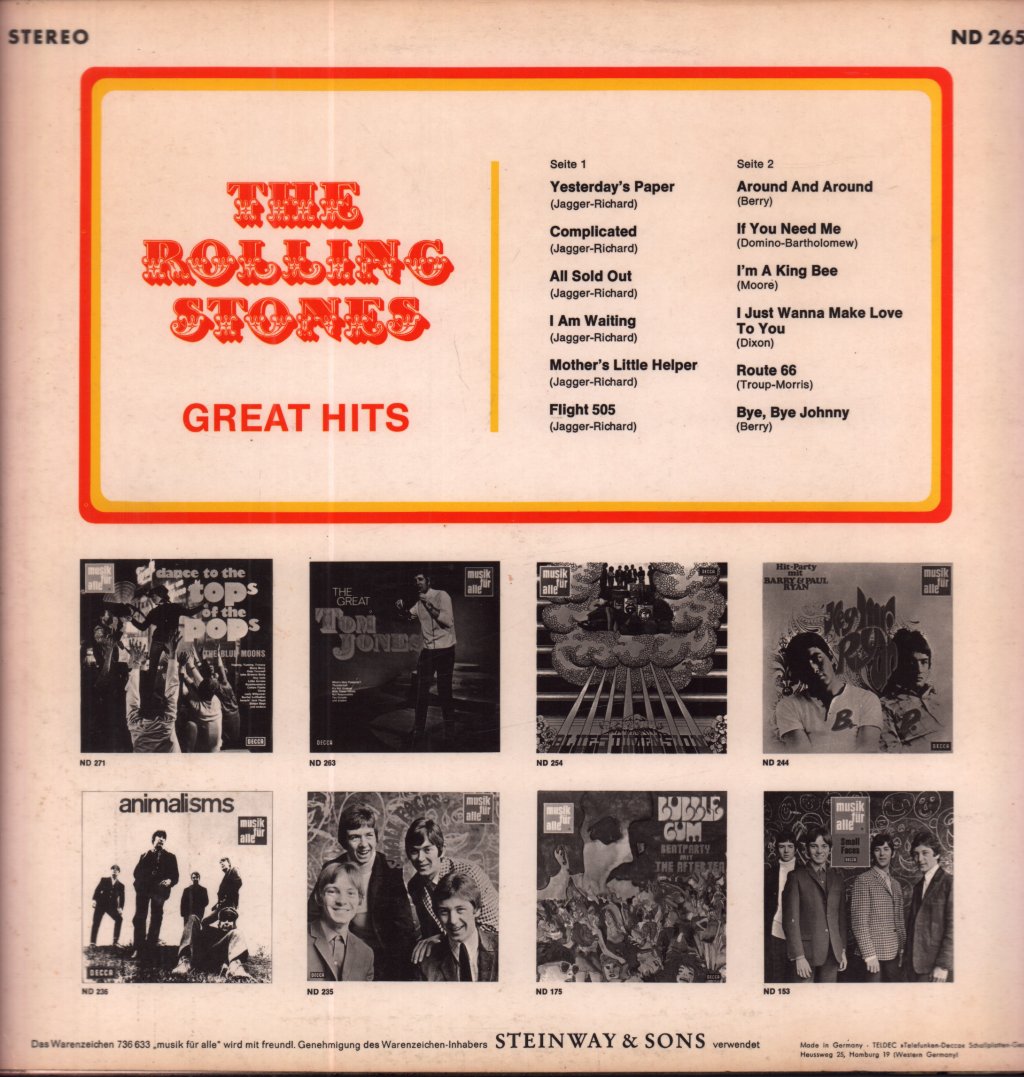 Rolling Stones - Great Hits - Lp