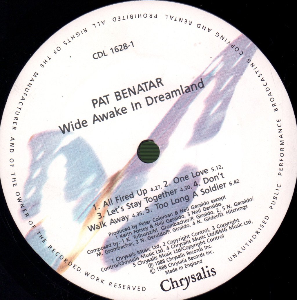Pat Benatar - Wide Awake In Dreamland - Lp
