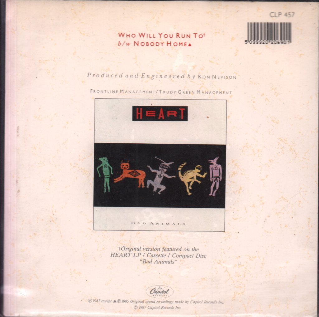 Heart - Who Will You Run To - 7 Inch