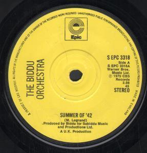 Biddu Orchestra - Summer Of 42 - 7 Inch