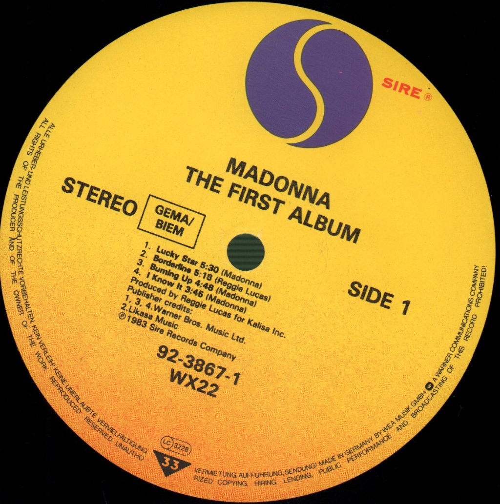 Madonna - First Album - Lp