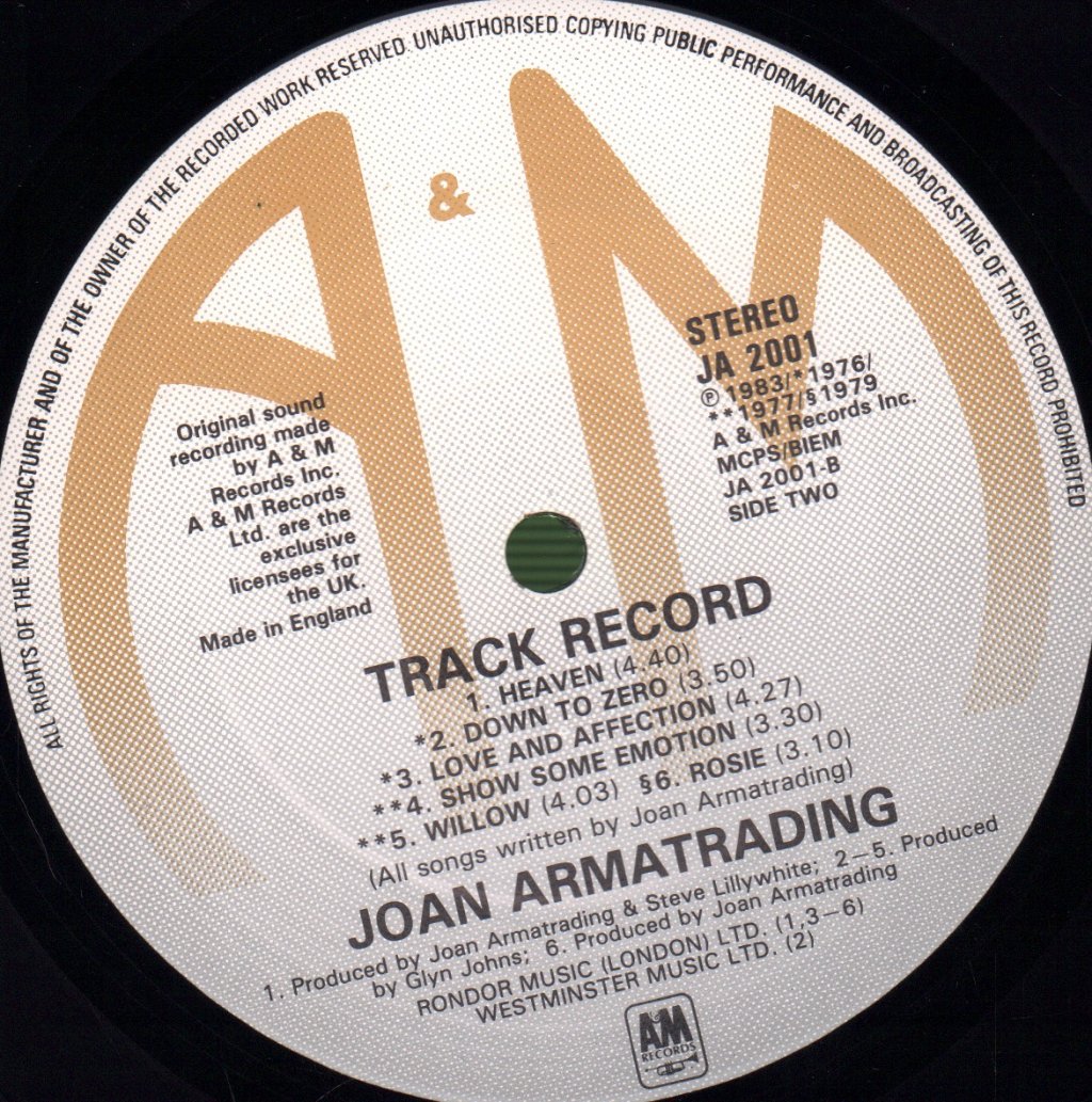 Joan Armatrading - Track Record (Very Best Of) - Lp