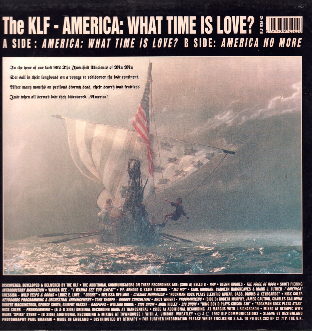 KLF - America: What Time Is Love? - 12 Inch