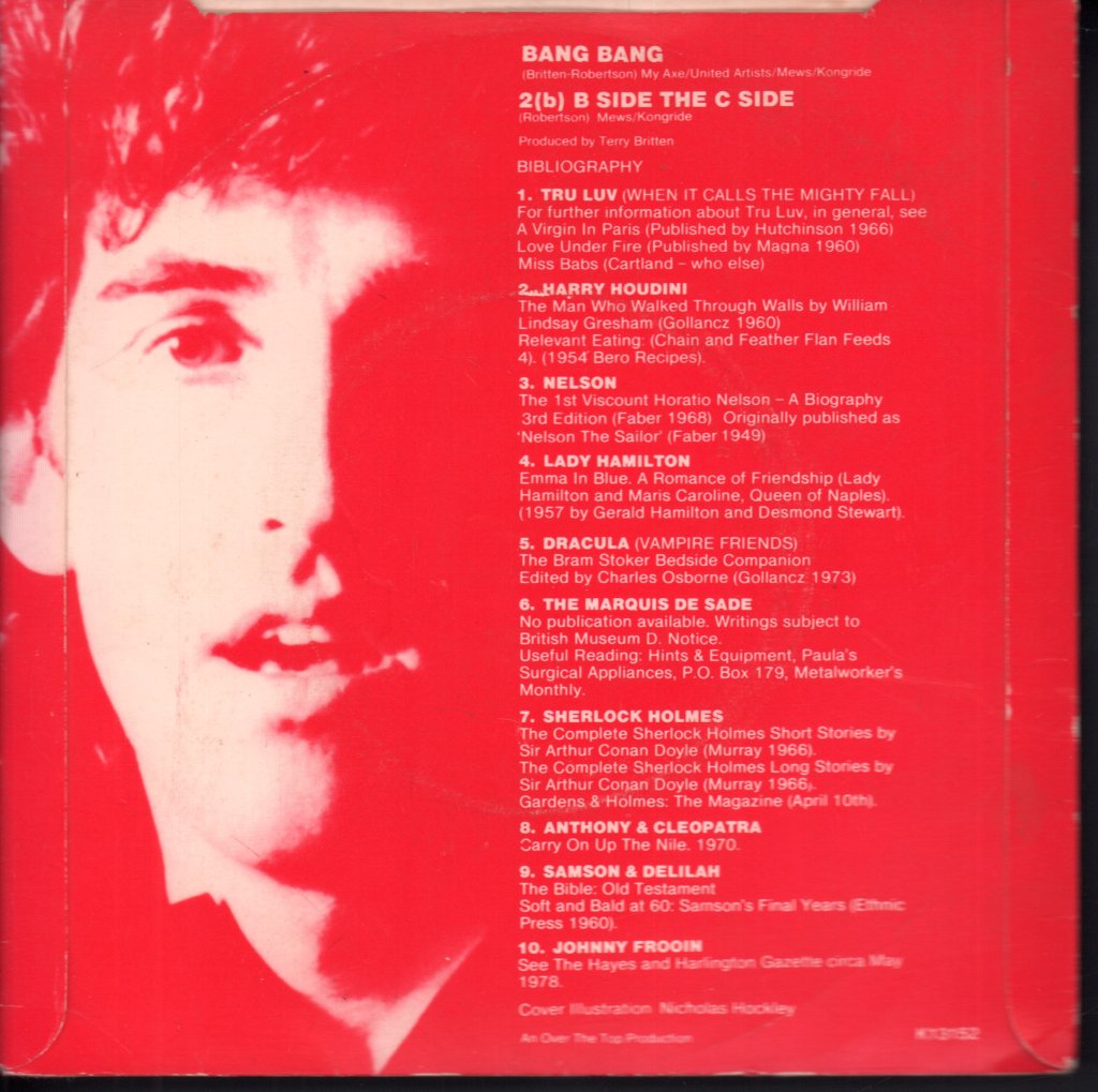 B. A. Robertson - Bang Bang - 7 Inch