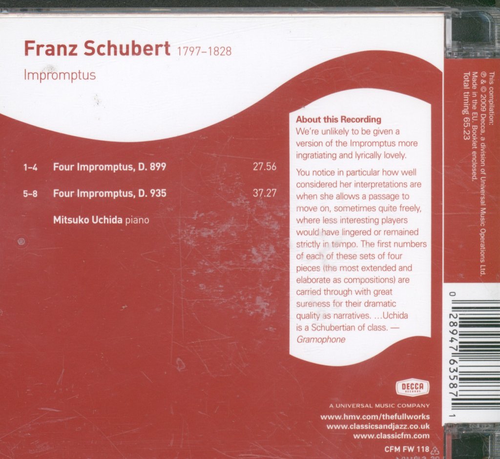 Mitsuko Uchida - Schubert - Impromptus - Cd