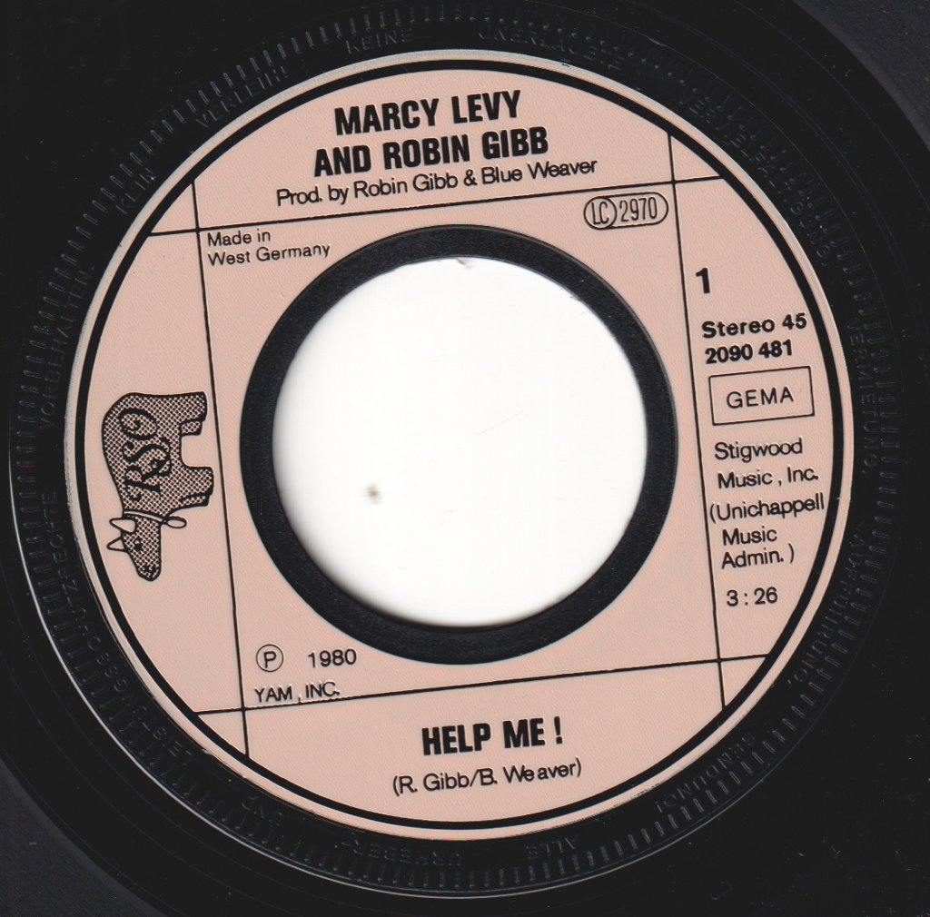Marcy Levy And Robin Gibb - Help Me - 7 Inch