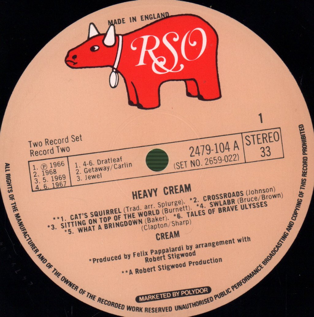 Cream - Heavy Cream - Double Lp