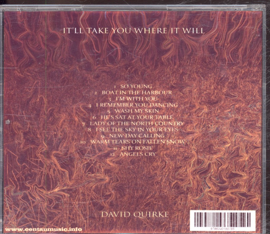 David Quirke - It'll Take You Where It Will - Cdr