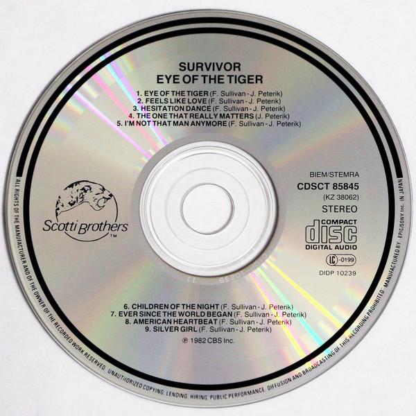 Survivor - Eye Of The Tiger - Cd