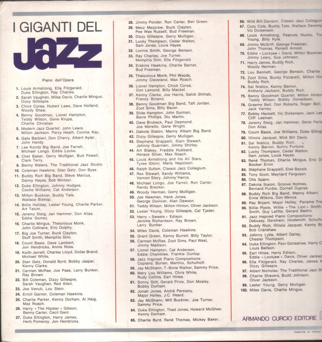 Jay Mcshann Milt Buckner Joe Turner And Sammy Price - I Giganti Del Jazz 63 - Lp