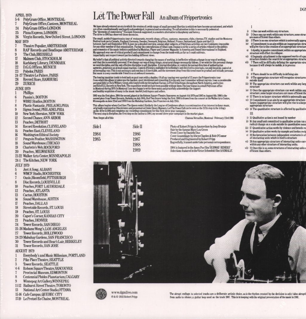 Robert Fripp - Let The Power Fall - Lp