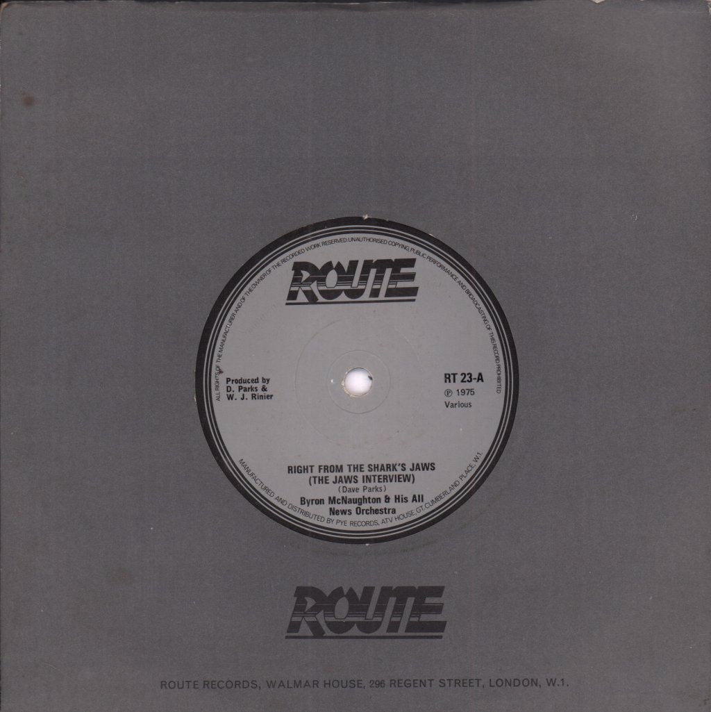 Byron Mcnaughton And His All News Orchestra - Right From The Shark's Jaws - 7 Inch