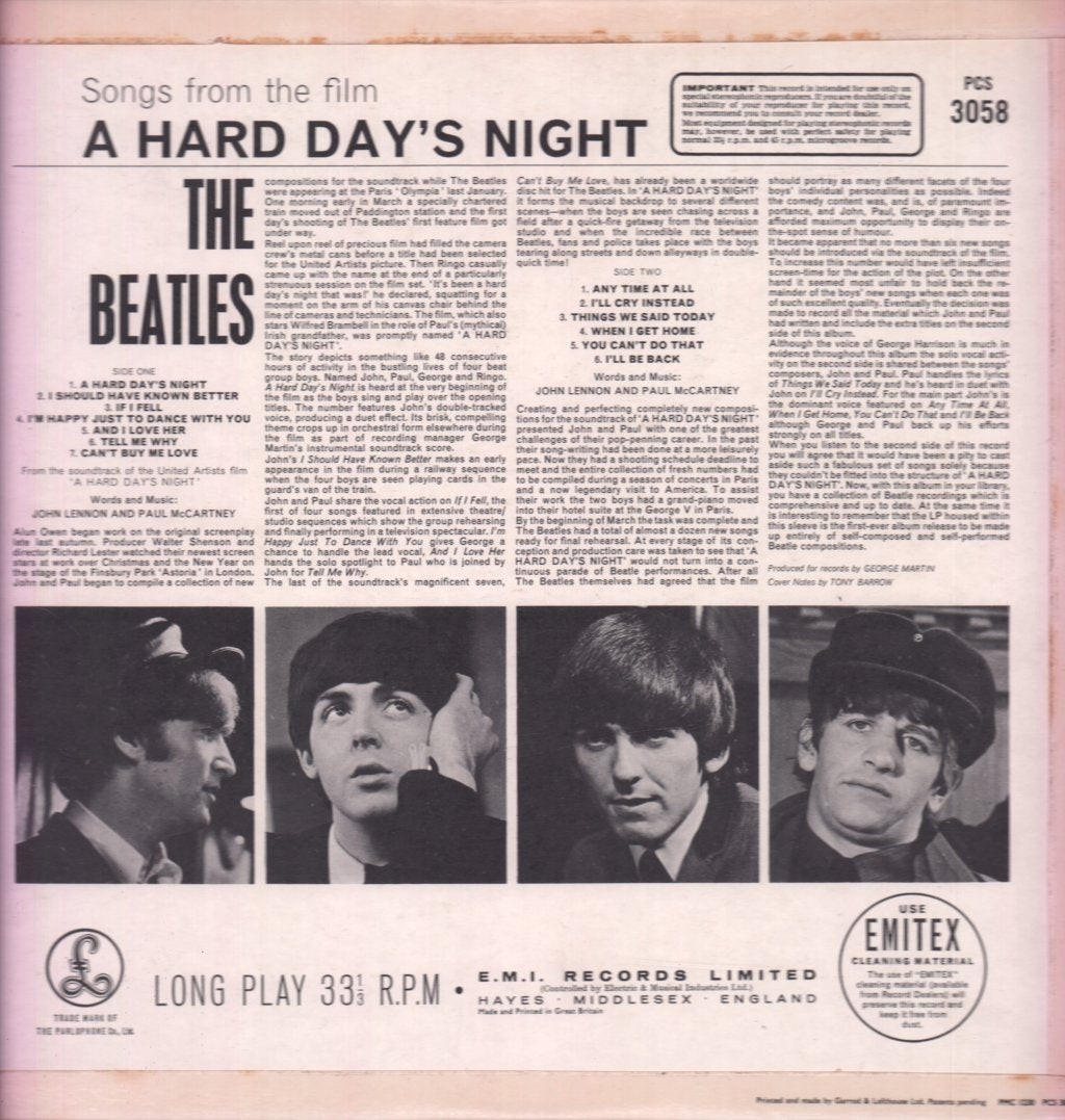 Beatles - A Hard Day's Night - Lp