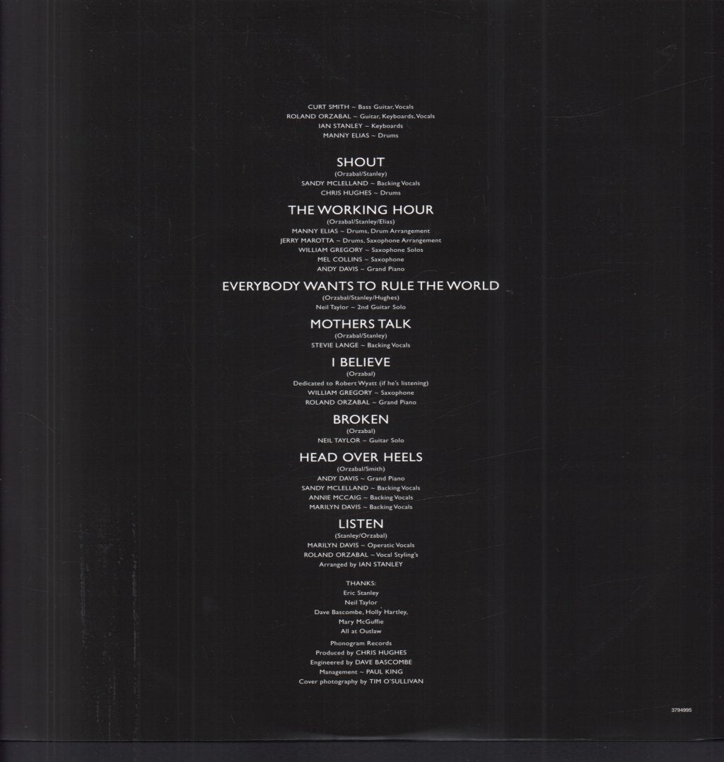 Tears For Fears - Songs From The Big Chair - Lp