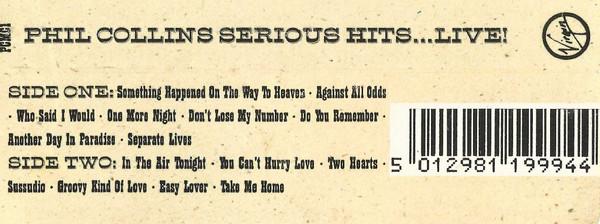Phil Collins - Serious Hits...Live! - Cassette