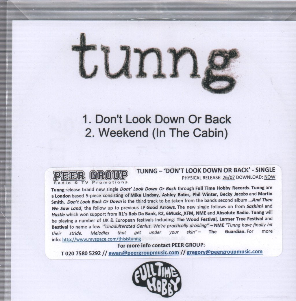 Tunng - Don't Look Down Or Back - Cdr