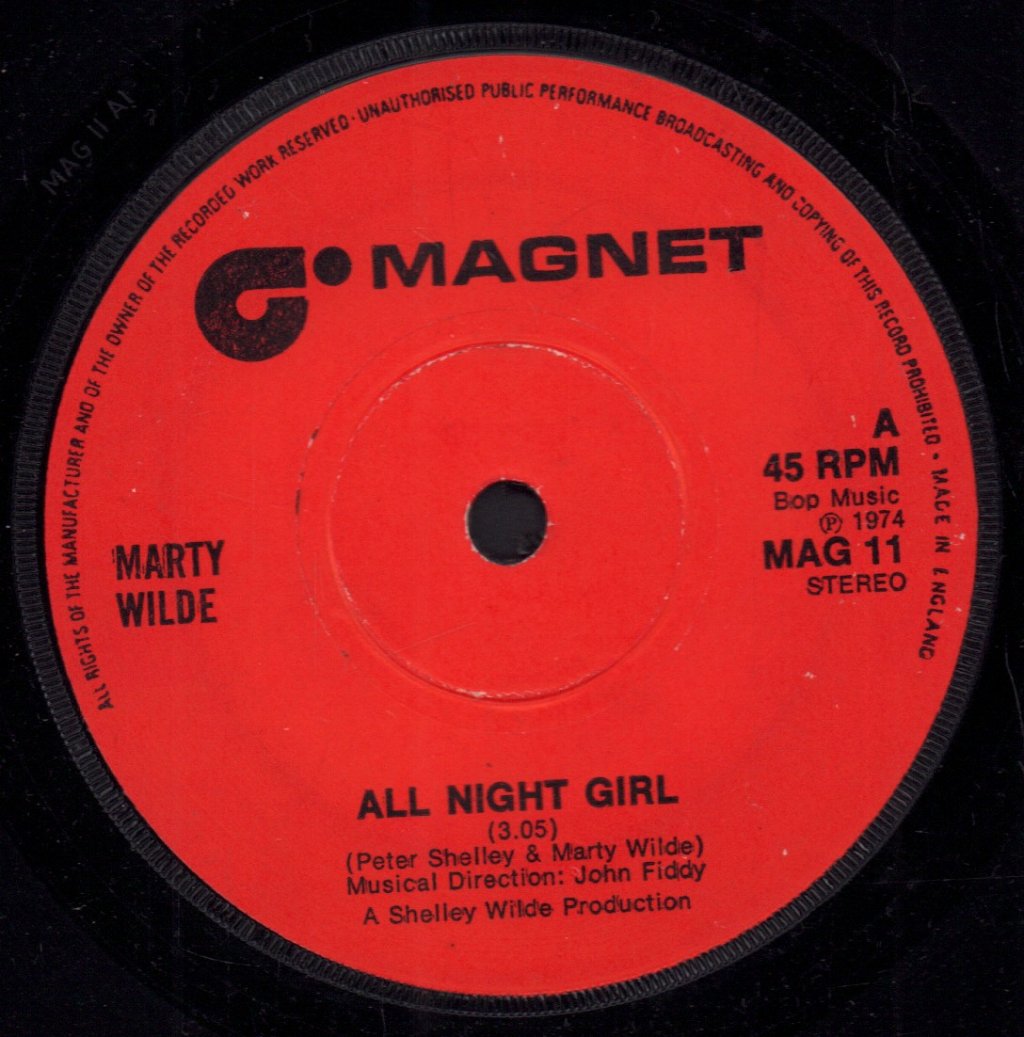 Marty Wilde - All Night Girl - 7 Inch
