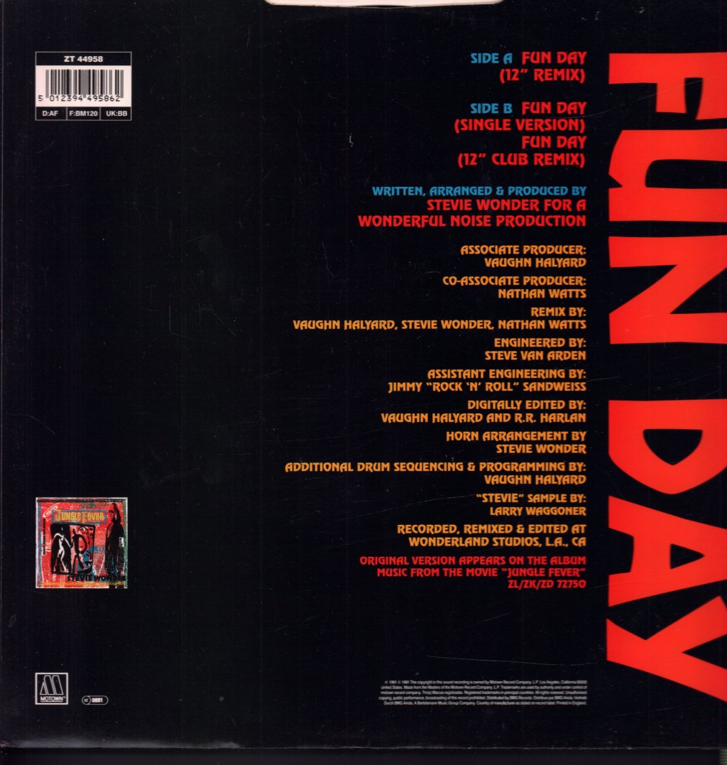 Stevie Wonder - Fun Day - 12 Inch