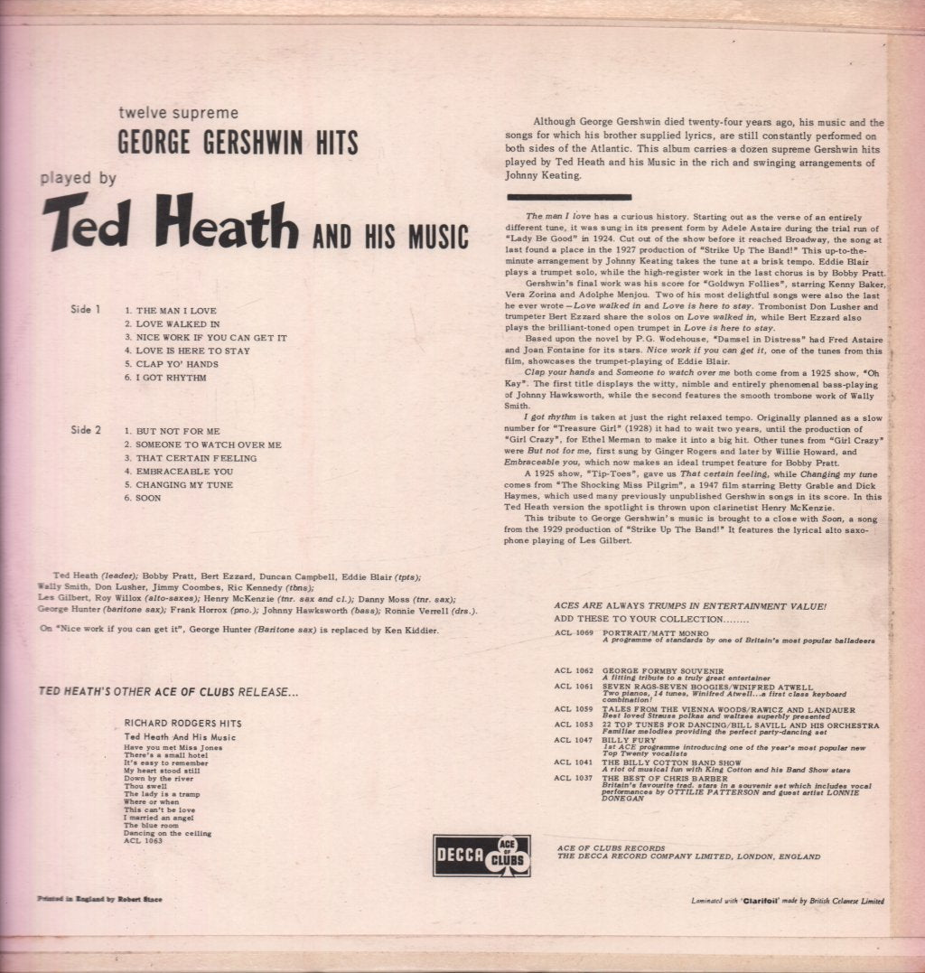 Ted Heath And His Music - George Gershwin Hits - Lp