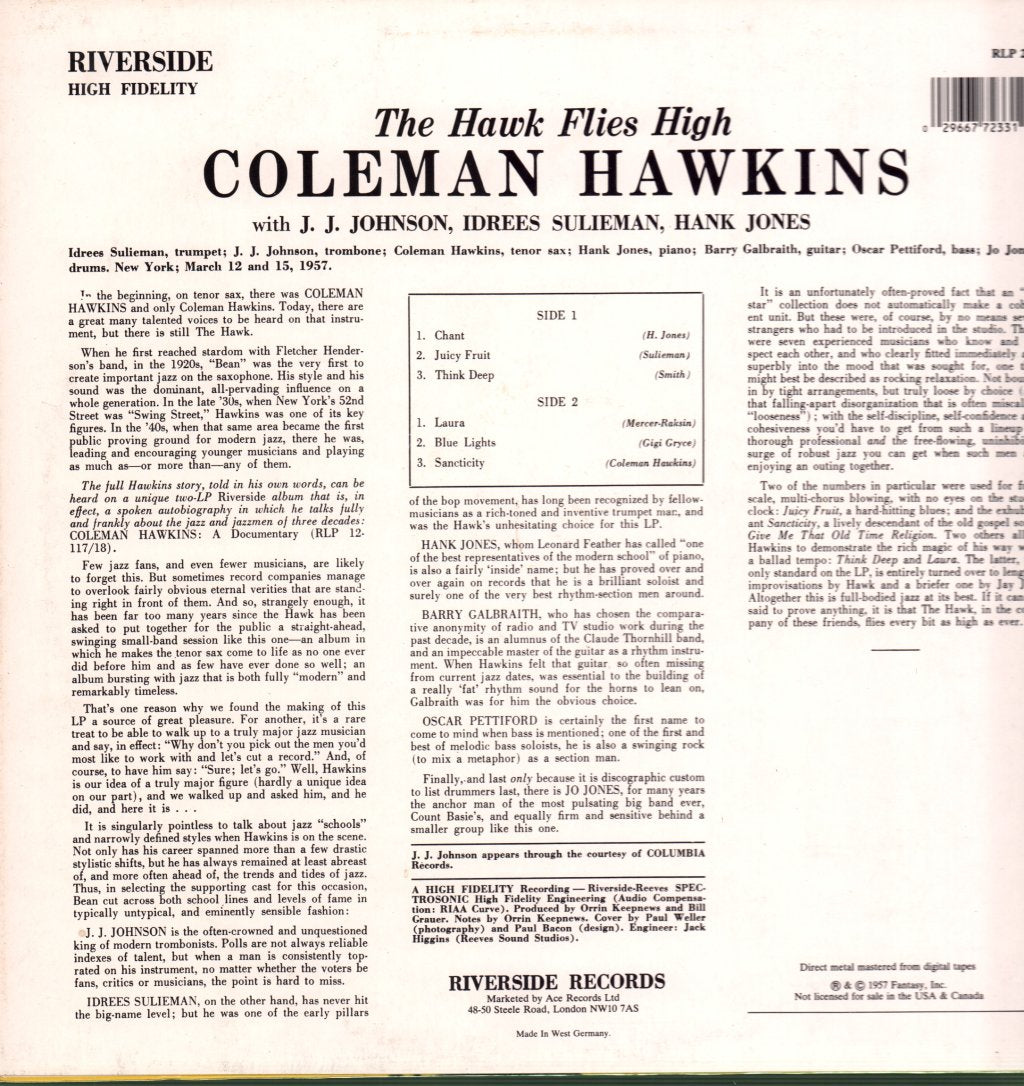 Coleman Hawkins - Hawk Flies High - Lp