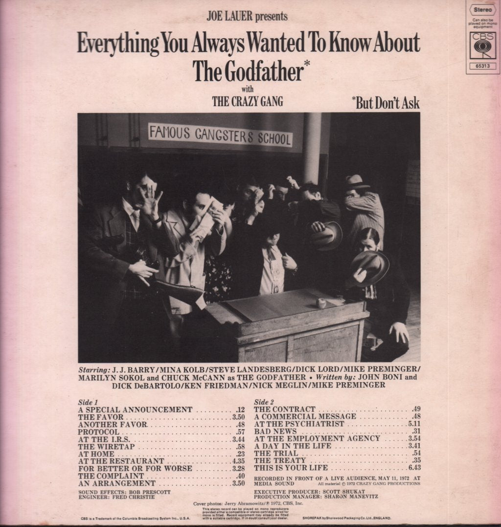 Joe Lauer Presents The Crazy Gang - Everything You Always Wanted To Know About - Lp