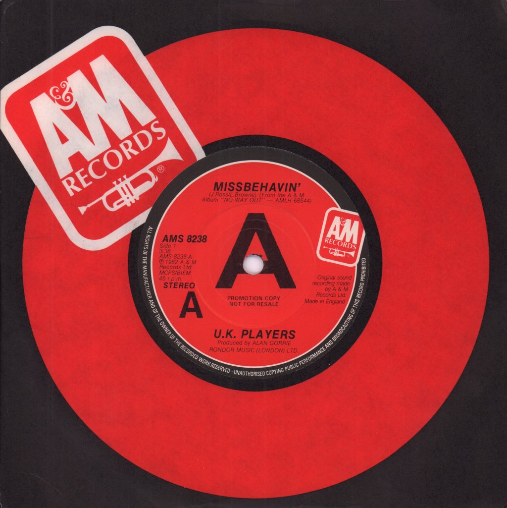 UK Players - Missbehavin' - 7 Inch