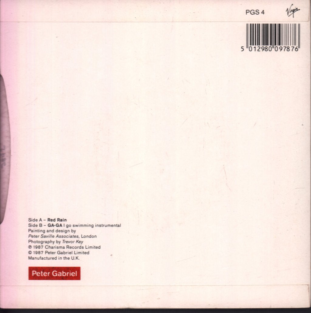 Peter Gabriel - Red Rain - 7 Inch