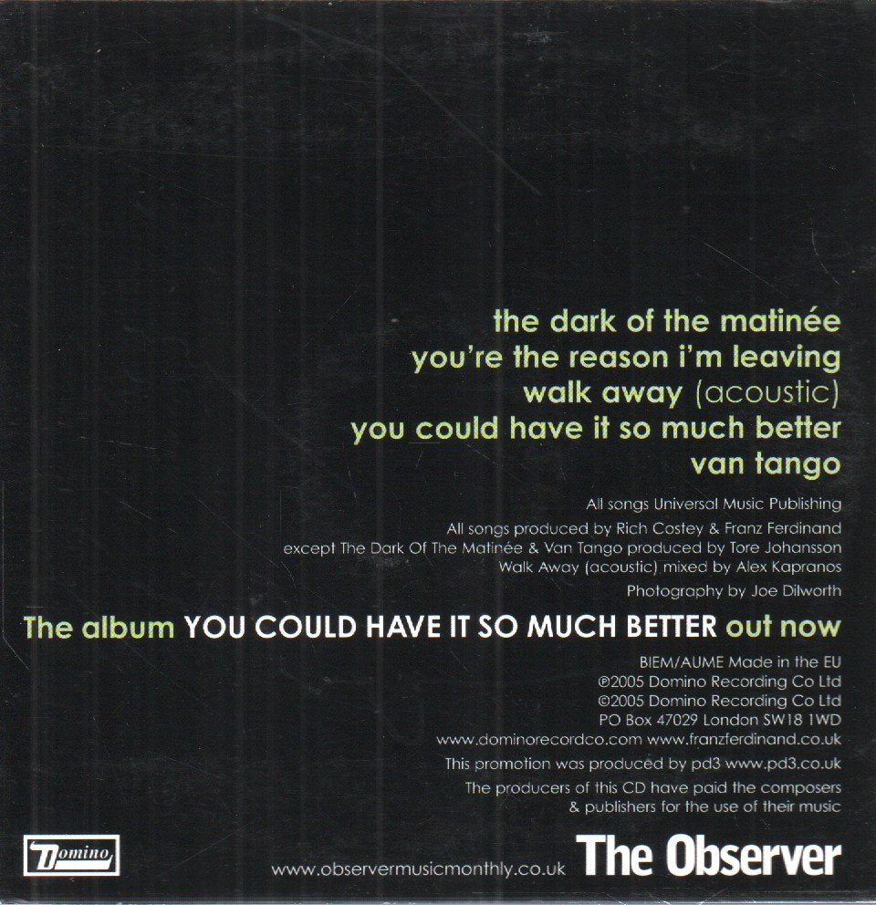 Franz Ferdinand - Observer Exclusive 5 Track Cd - Cd