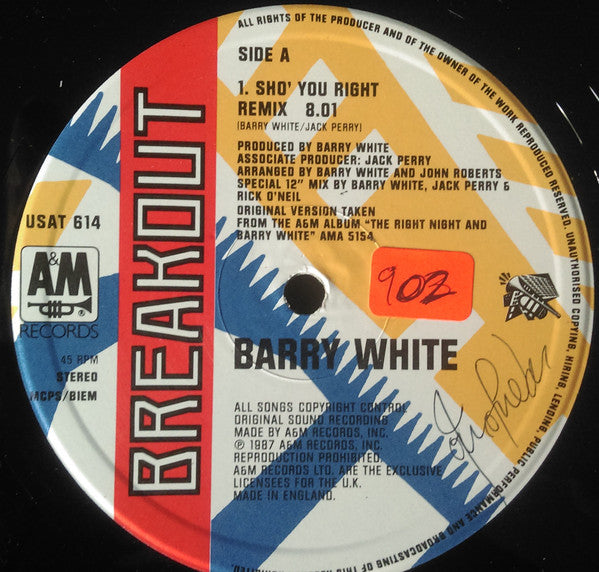 Barry White - Sho' You Right - 12 Inch