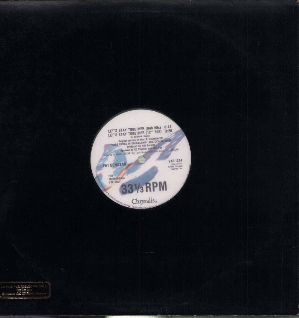 Pat Benatar - Let's Stay Together - 12 Inch