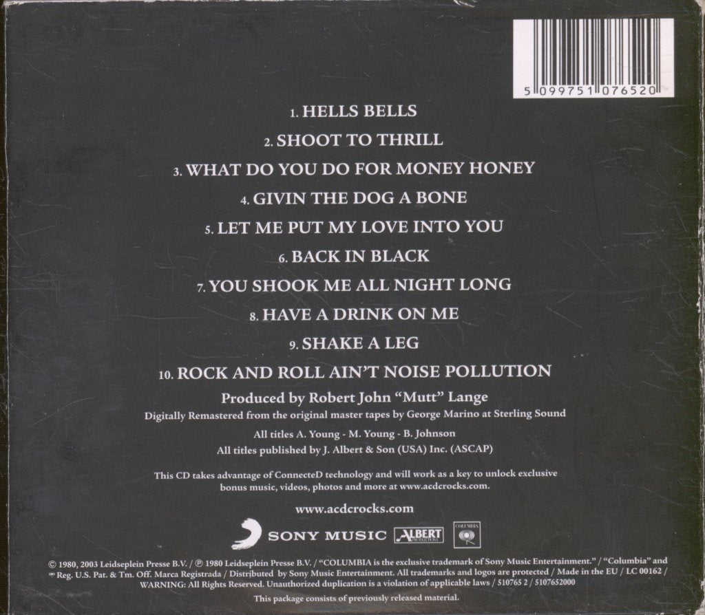 AC/DC - Back In Black - Cd