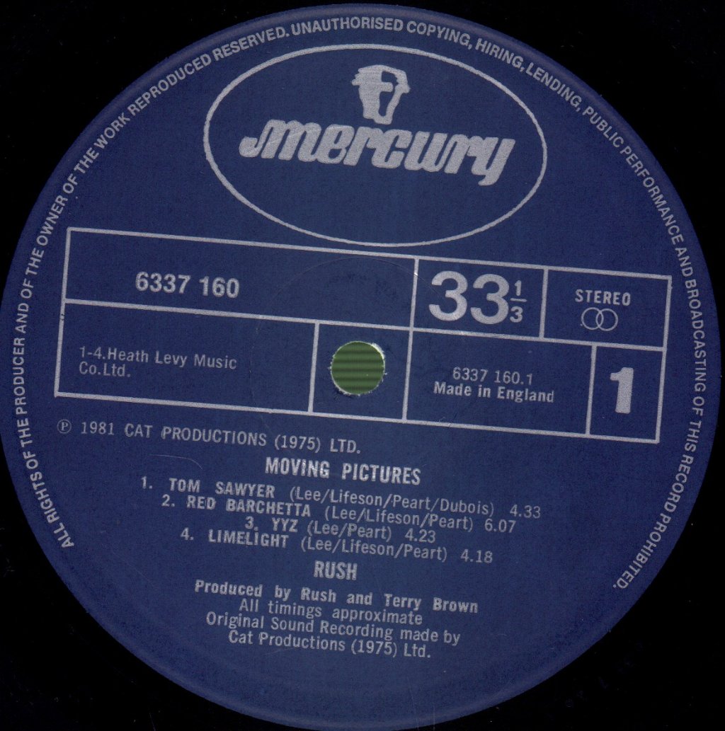Rush - Moving Pictures - Lp