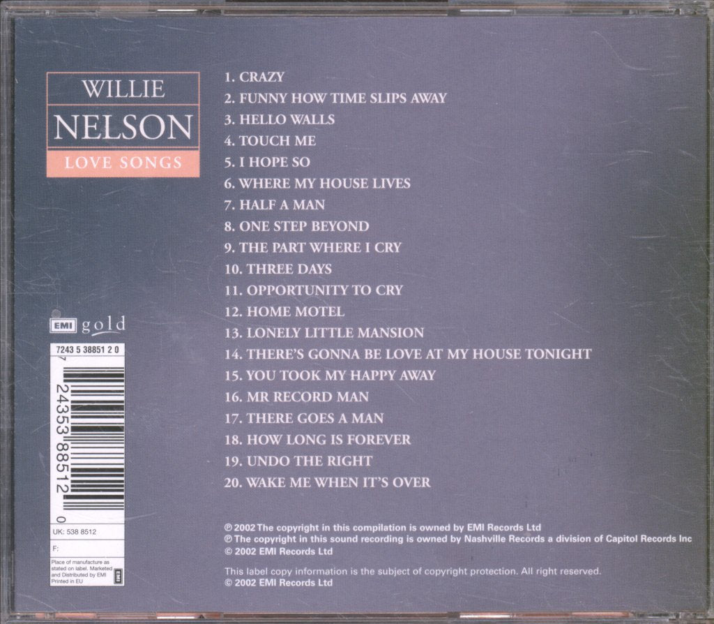 Willie Nelson - Love Songs - Cd
