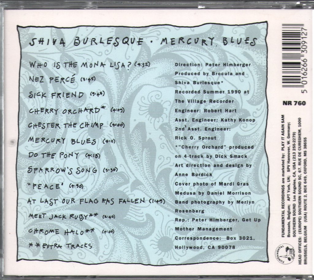 Shiva Burlesque - Mercury Blues - Cd