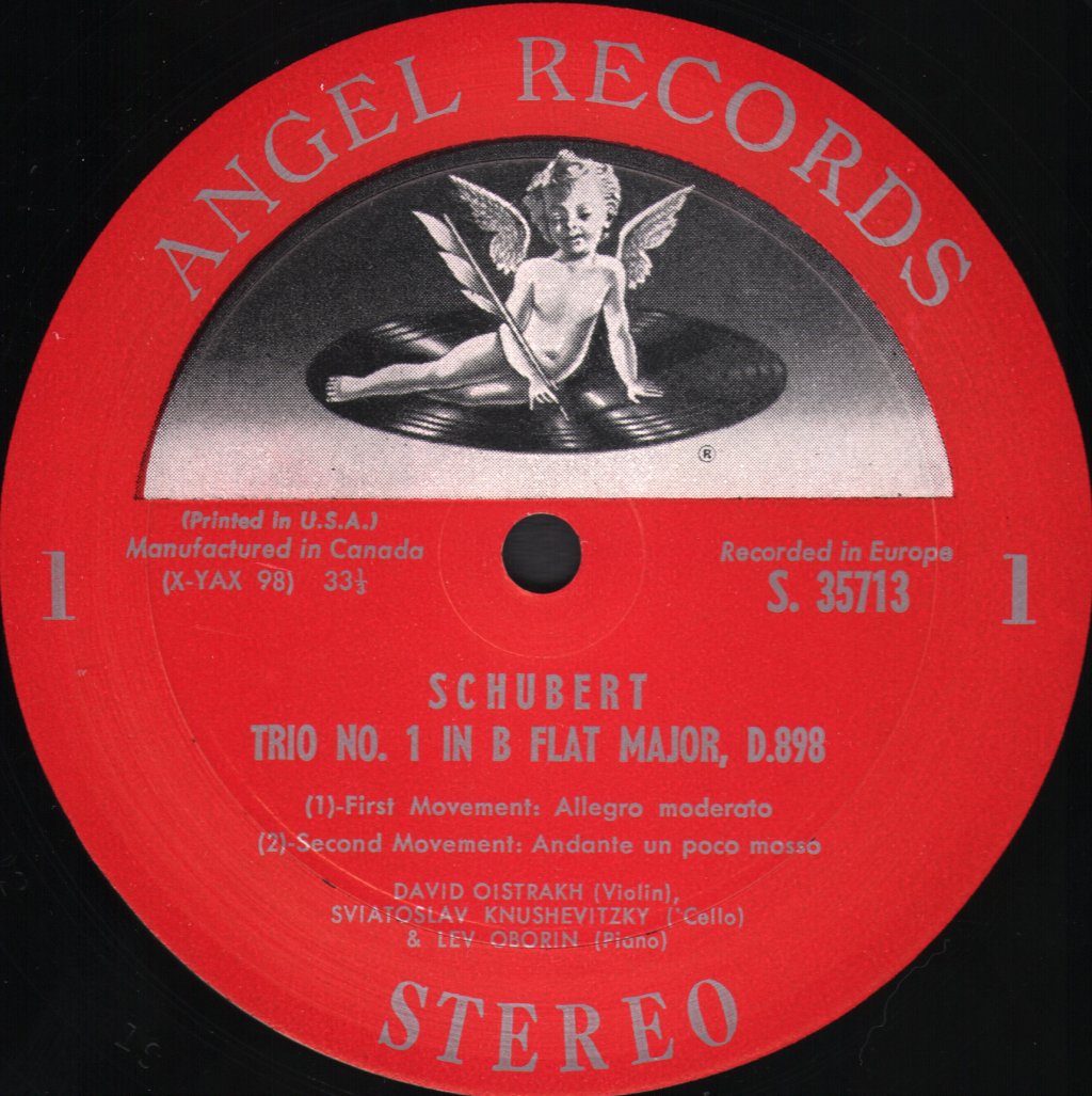 David Oistrakh Trio - Schubert Trio Op. 99 - Lp