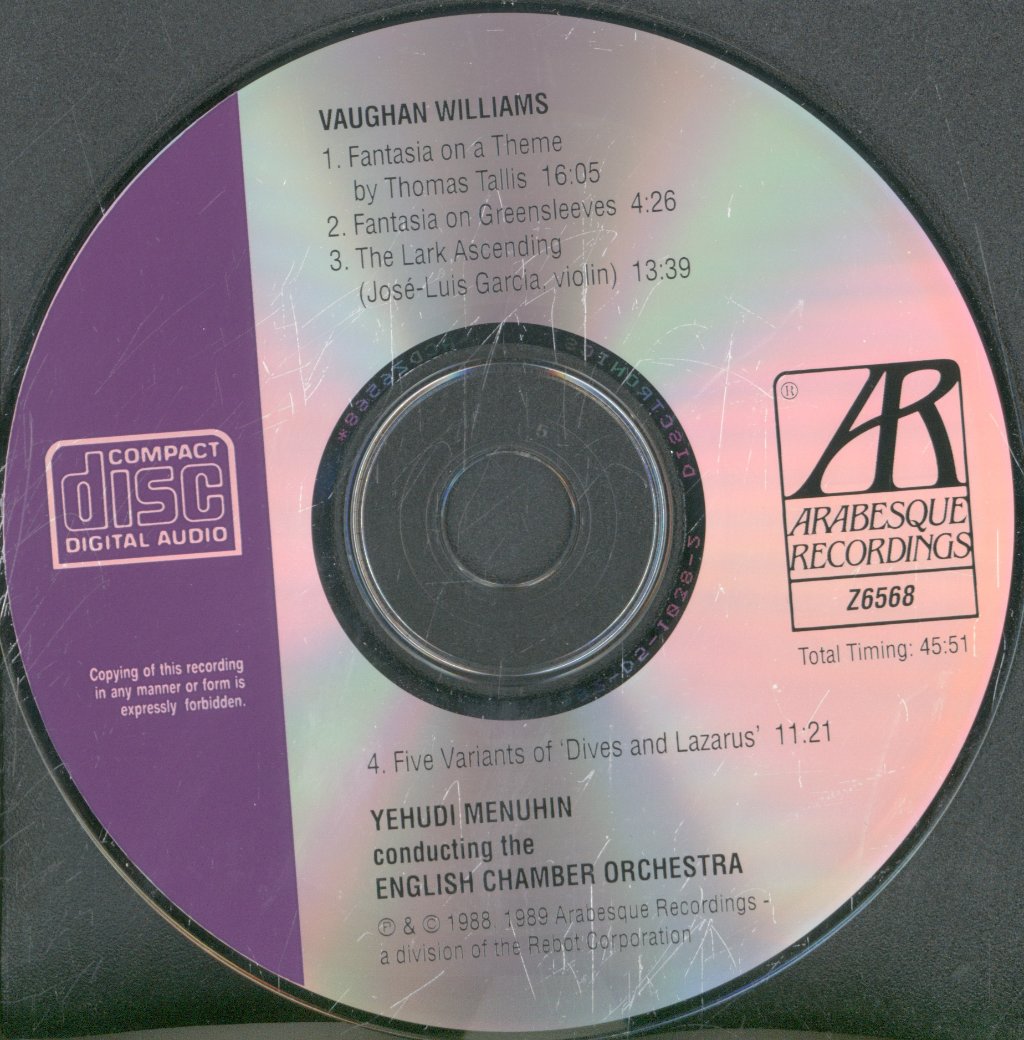 Yehudi Menuhin, English Chamber Orchestra - Vaughan Williams - Cd