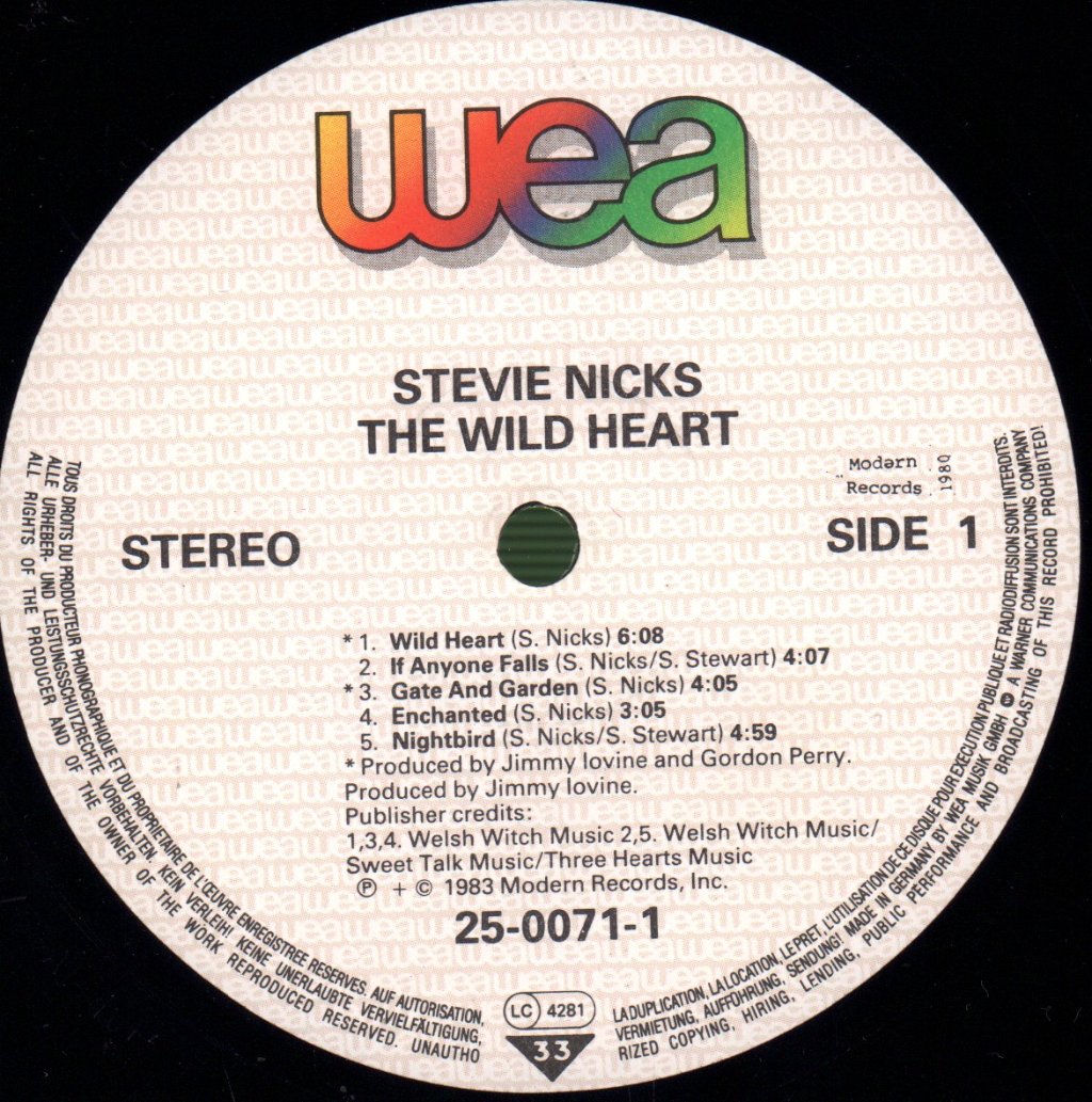 Stevie Nicks - Wild Heart - Lp