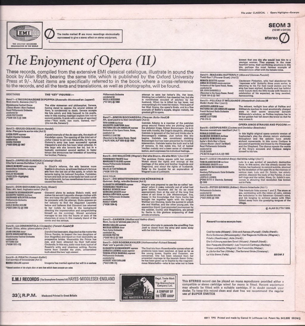 Various Artists - Enjoyment Of Opera 2 - Lp