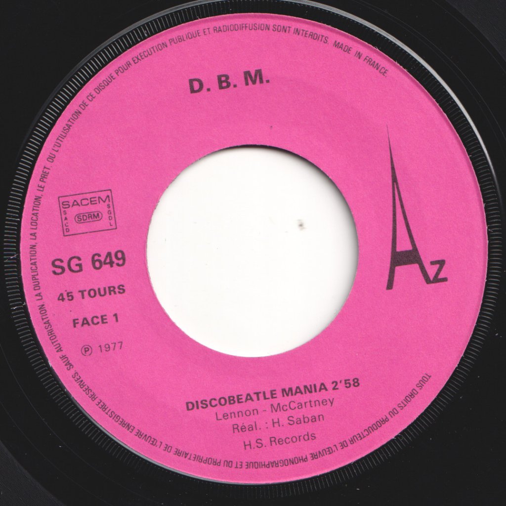 Dbm - Discobeatlemania - 7 Inch