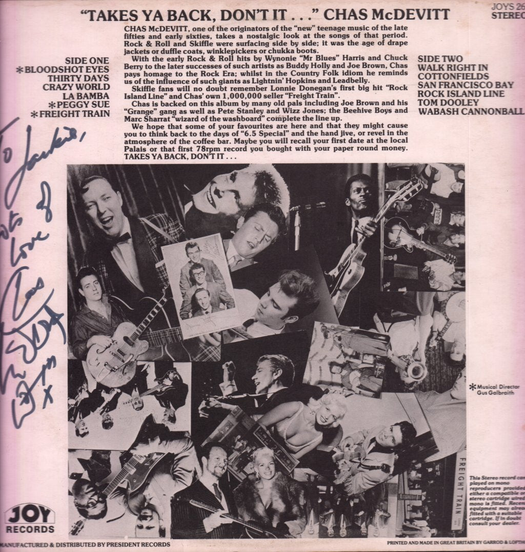 Chas Mcdevitt - Takes Ya Back,Don't It - Lp