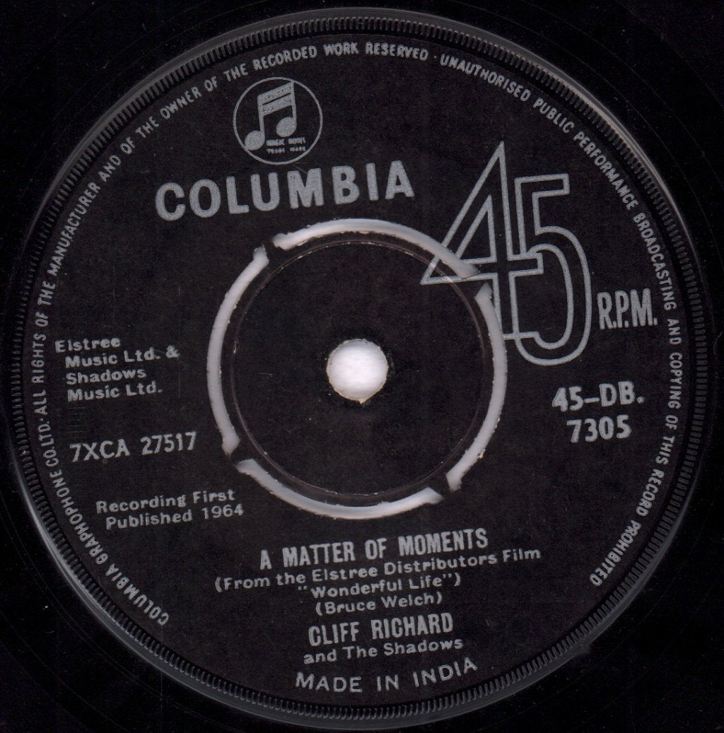 Cliff Richard And The Shadows - On The Beach - 7 Inch