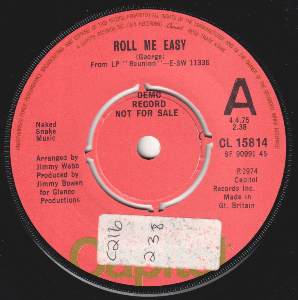 Glen Campbell - Roll Me Easy - 7 Inch
