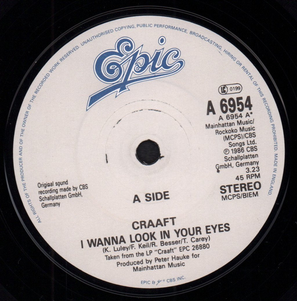 Craaft - I Wanna Look In Your Eyes - 7 Inch