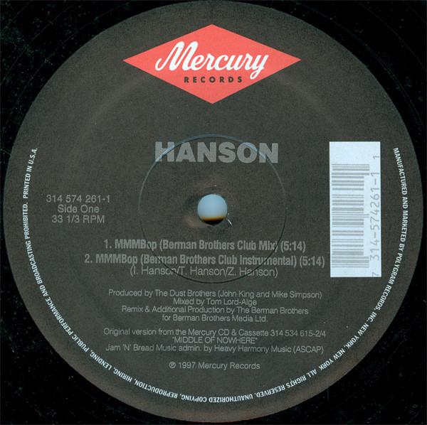 Hanson (Boy Group) - Mmm Bop (Remixes) - 12 Inch