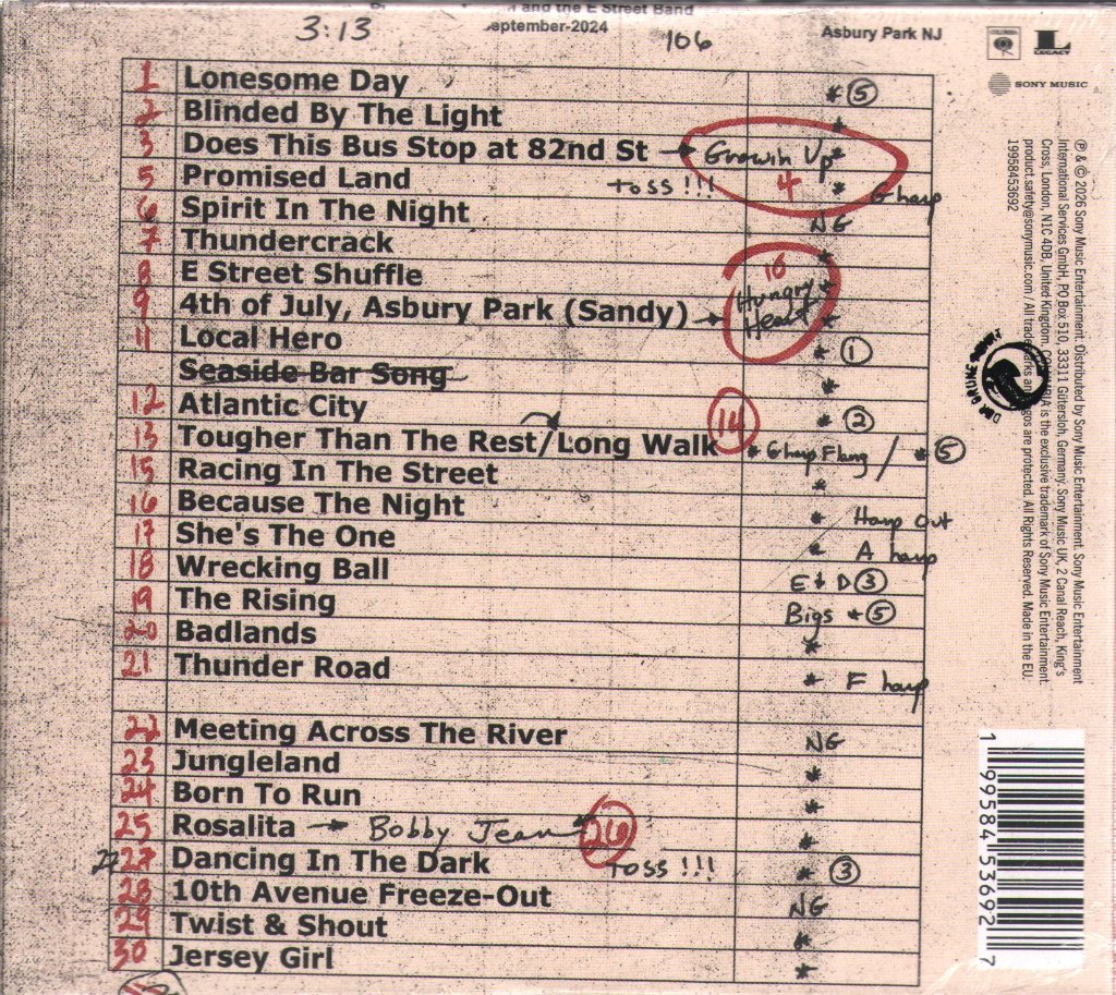 Bruce Springsteen And The E Street Band - Live From Asbury Park 2024 - Triple Cd