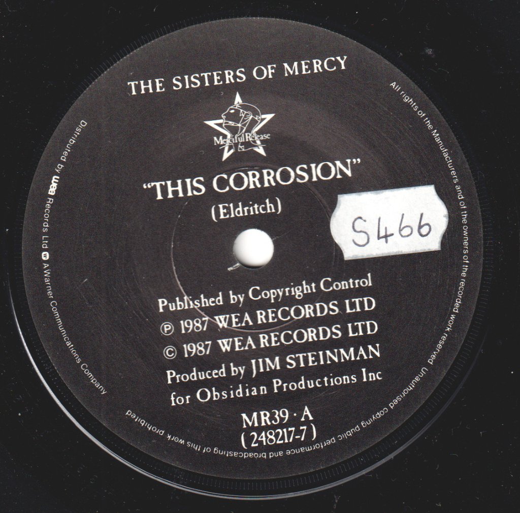Sisters Of Mercy - This Corrosion - 7 Inch