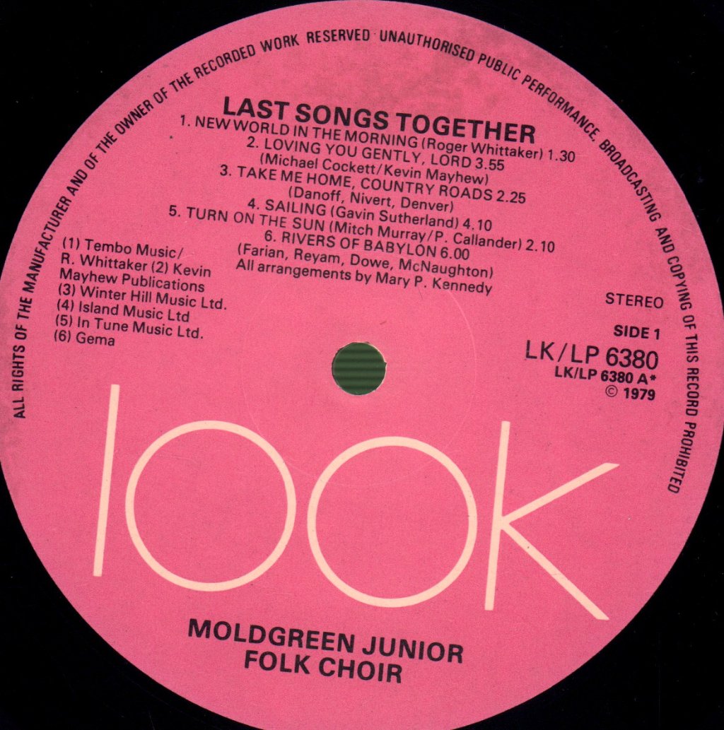 Moldgreen Junior Folk Choir - Last Songs Together - Lp