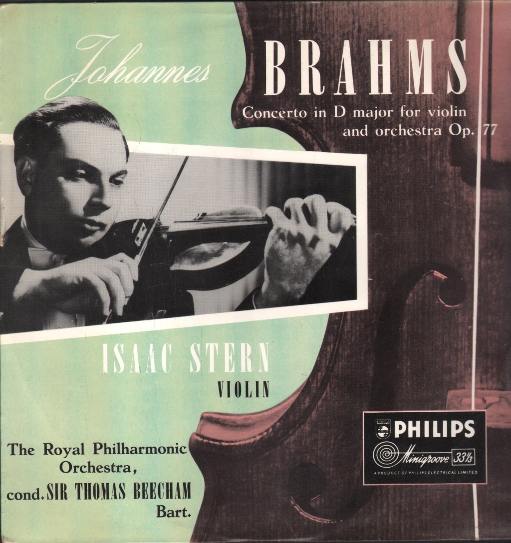 Isaac Stern / Sir Thomas Beecham / Royal Philharmonic Orchestra - Johannes Brahms - Concerto In D Major For Violin And Orchestra, Op. 77 - Lp